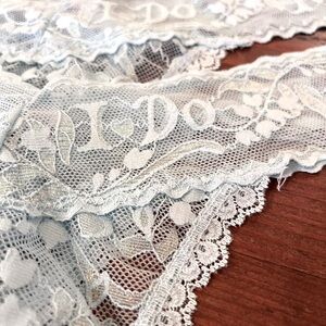 Hanky Panky “I Do” with shimmer, Blue NWOT